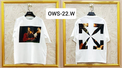 Off-White Inspired White Tee – OWS-22.W Oversized Streetwear