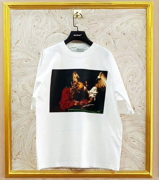 Off-White Inspired White Tee – OWS-22.W Oversized Streetwear