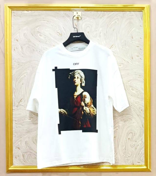 Off-White Inspired White Tee – OWS-24.W Oversized Streetwear