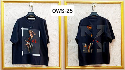 OWS-25 | Off-White Style Graphic T-Shirt – Streetwear Oversized Tee