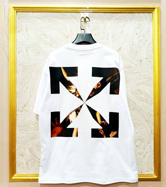 Off-White Inspired White Tee – OWS-26.W Oversized Streetwear