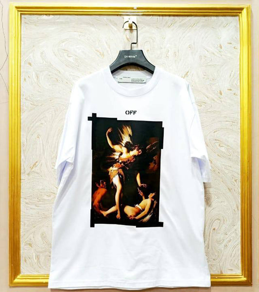 Off-White Inspired White Tee – OWS-26.W Oversized Streetwear