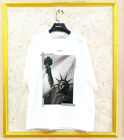 Off-White Inspired White Tee – OWS-27.W Oversized Streetwear