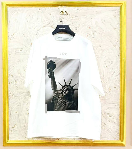 Off-White Inspired White Tee – OWS-27.W Oversized Streetwear