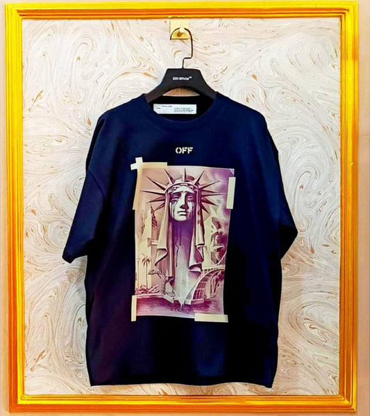 OWS-28 | Off-White Style Graphic T-Shirt – Streetwear Oversized Tee