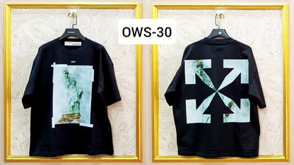 OWS-30 | Off-White Style Graphic T-Shirt – Streetwear Oversized Tee