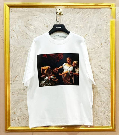 Off-White Inspired White Tee – OWS-31.W Oversized Streetwear