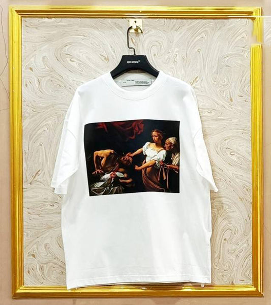 Off-White Inspired White Tee – OWS-31.W Oversized Streetwear