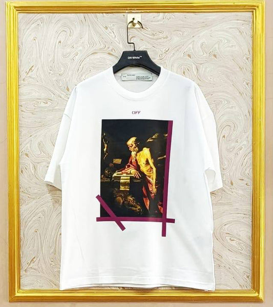 Off-White Inspired White Tee – OWS-32.W Oversized Streetwear