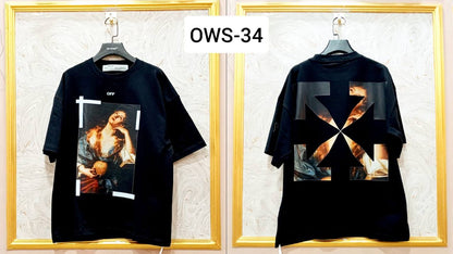 OWS-34 | Off-White Style Graphic T-Shirt – Streetwear Oversized Tee