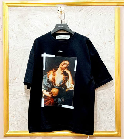 OWS-34 | Off-White Style Graphic T-Shirt – Streetwear Oversized Tee