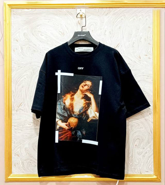OWS-34 | Off-White Style Graphic T-Shirt – Streetwear Oversized Tee