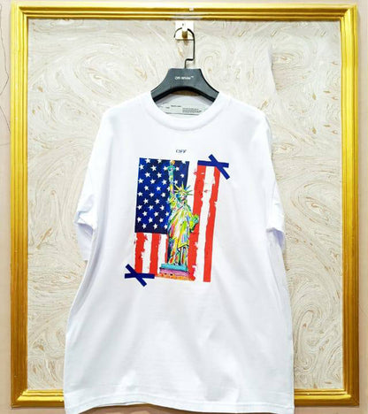 Off-White Inspired White Tee – OWS-35.W Oversized Streetwear