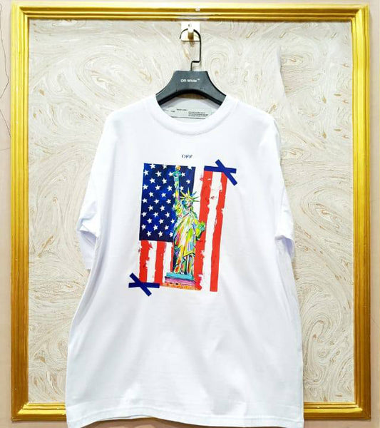 Off-White Inspired White Tee – OWS-35.W Oversized Streetwear