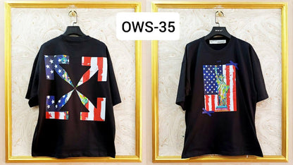 OWS-35 | Off-White Style Graphic T-Shirt – Streetwear Oversized Tee