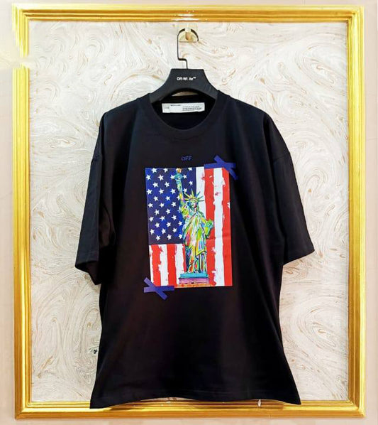 OWS-35 | Off-White Style Graphic T-Shirt – Streetwear Oversized Tee