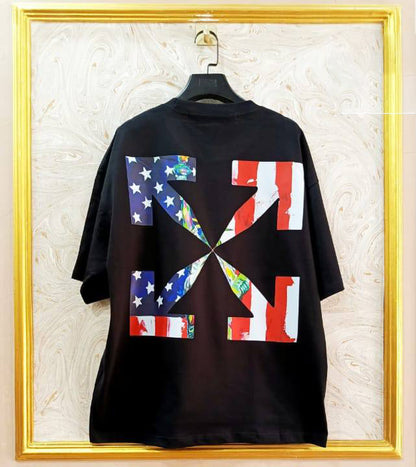 OWS-35 | Off-White Style Graphic T-Shirt – Streetwear Oversized Tee