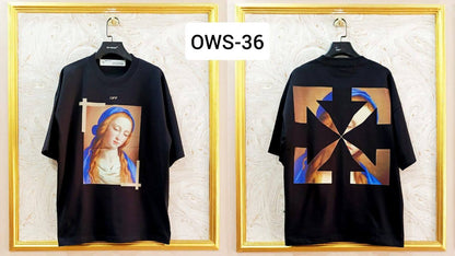 OWS-36 | Off-White Style Graphic T-Shirt – Streetwear Oversized Tee