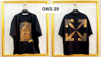 OWS-39 | Off-White Style Graphic T-Shirt – Streetwear Oversized Tee