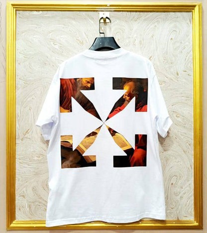 Off-White Inspired White Tee – OWS-41.W Oversized Streetwear