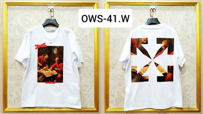 Off-White Inspired White Tee – OWS-41.W Oversized Streetwear