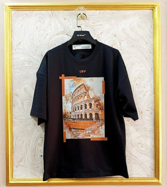 OWS-47 | Off-White Style Graphic T-Shirt – Streetwear Oversized Tee