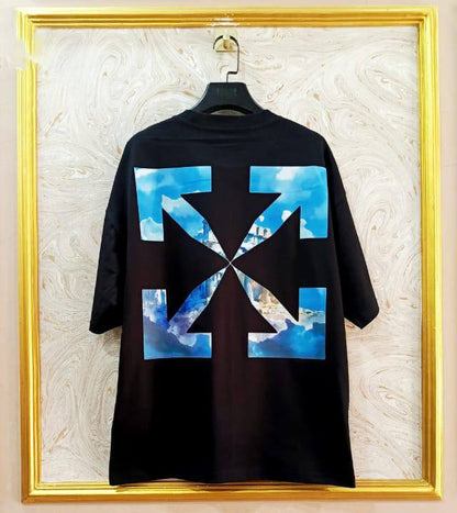 OWS-48 | Off-White Style Graphic T-Shirt – Streetwear Oversized Tee