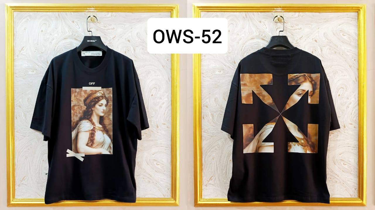 OWS-52 | Off-White Style Graphic T-Shirt – Streetwear Oversized Tee
