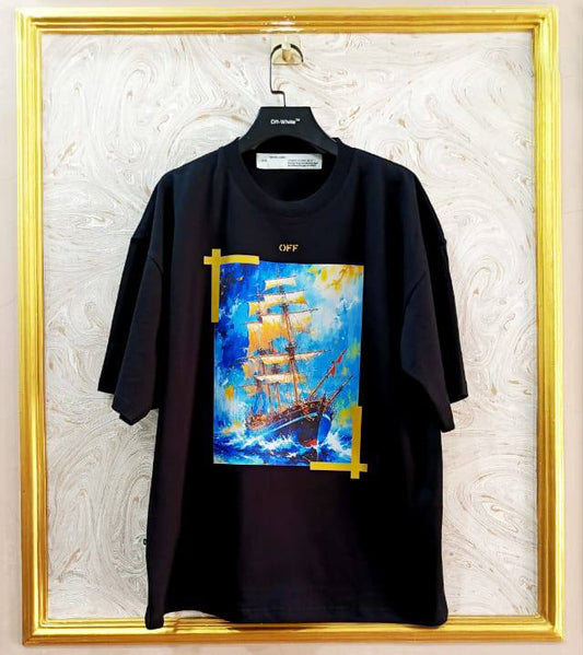 OWS-54 | Off-White Style Graphic T-Shirt – Streetwear Oversized Tee