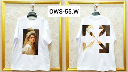 Off-White Inspired White Tee – OWS-55.W Oversized Streetwear