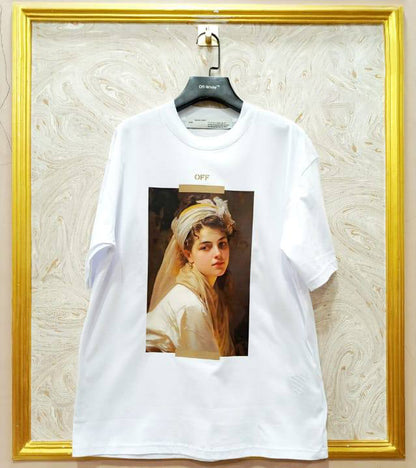Off-White Inspired White Tee – OWS-55.W Oversized Streetwear