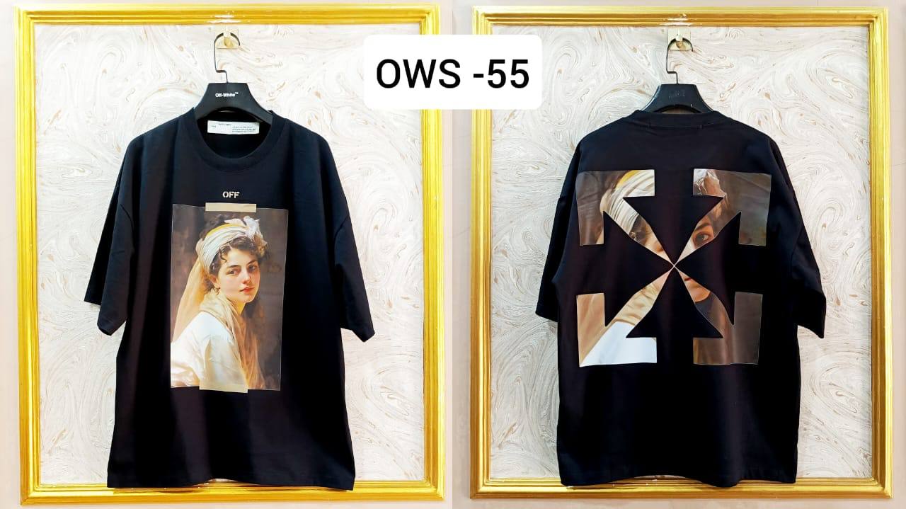 OWS-55 | Off-White Style Graphic T-Shirt – Streetwear Oversized Tee