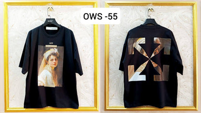 OWS-55 | Off-White Style Graphic T-Shirt – Streetwear Oversized Tee