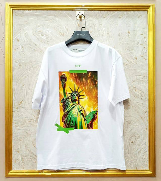 Off-White Inspired White Tee – OWS-58.W Oversized Streetwear