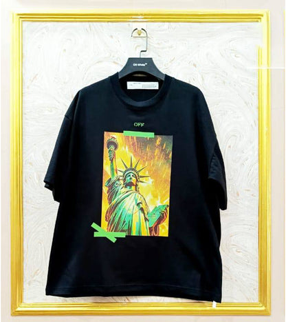 OWS-58 | Off-White Style Graphic T-Shirt – Streetwear Oversized Tee