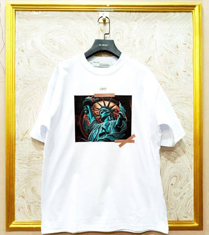 Off-White Inspired White Tee – OWS-60.W Oversized Streetwear