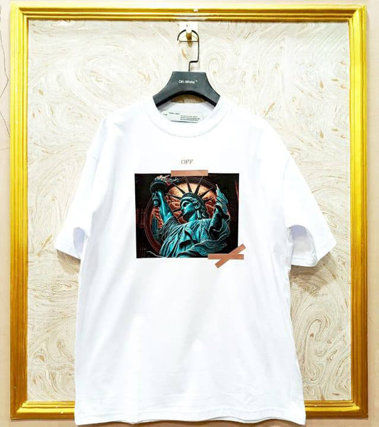 Off-White Inspired White Tee – OWS-60.W Oversized Streetwear