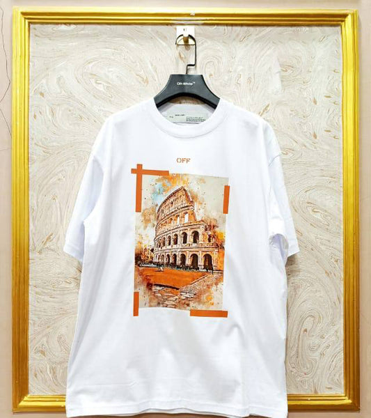 Off-White Inspired White Tee – OWS-63.W Oversized Streetwear