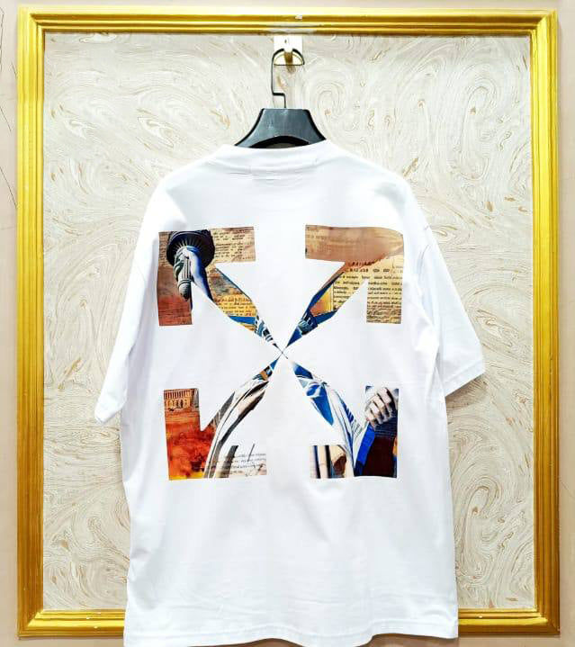 Off-White Inspired White Tee – OWS-65.W Oversized Streetwear