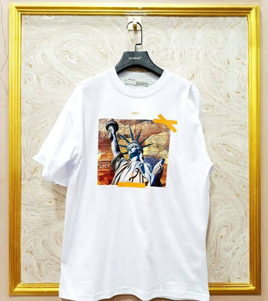 Off-White Inspired White Tee – OWS-65.W Oversized Streetwear
