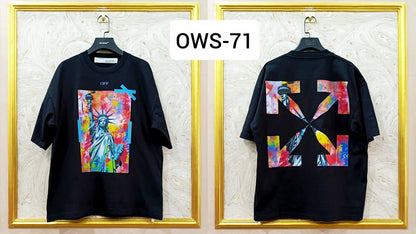OWS-71 | Off-White Style Graphic T-Shirt – Streetwear Oversized Tee