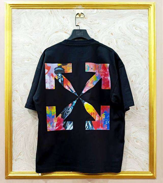 OWS-71 | Off-White Style Graphic T-Shirt – Streetwear Oversized Tee