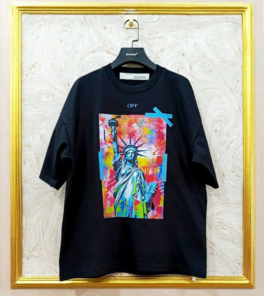 OWS-71 | Off-White Style Graphic T-Shirt – Streetwear Oversized Tee