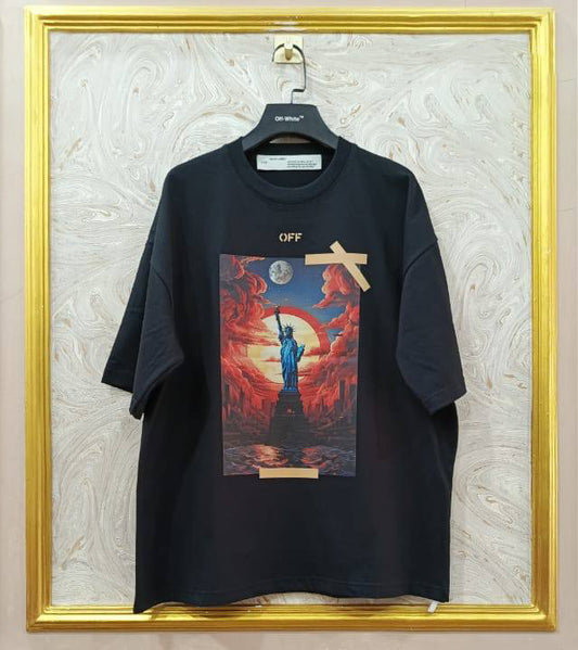 OWS-74 | Off-White Style Graphic T-Shirt – Streetwear Oversized Tee