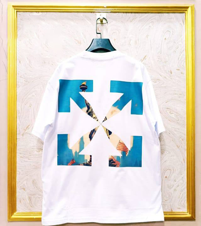 Off-White Inspired White Tee – OWS-77.W Oversized Streetwear