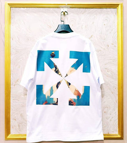 Off-White Inspired White Tee – OWS-77.W Oversized Streetwear