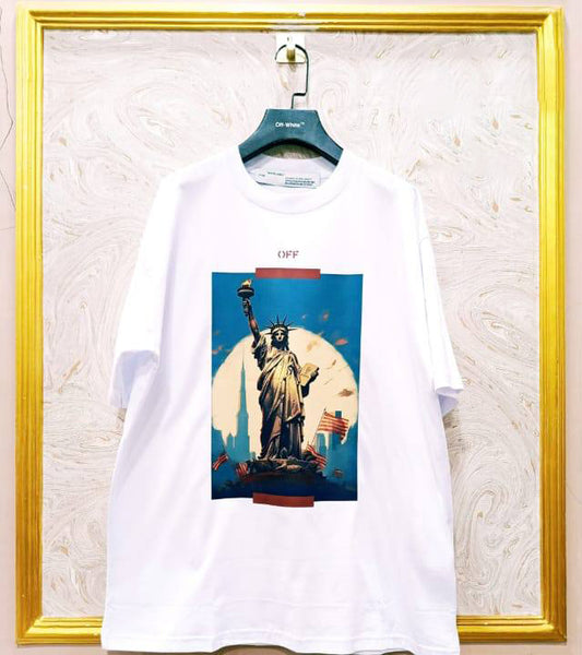Off-White Inspired White Tee – OWS-77.W Oversized Streetwear