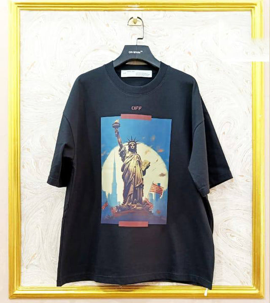 OWS-77 | Off-White Style Graphic T-Shirt – Streetwear Oversized Tee