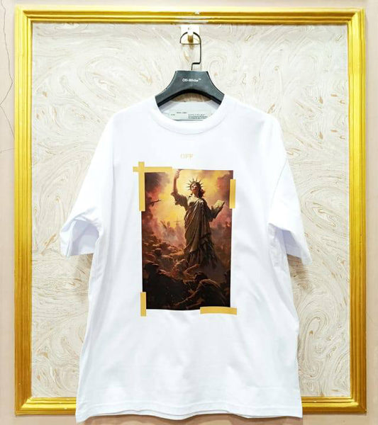 Off-White Inspired White Tee – OWS-79.W Oversized Streetwear