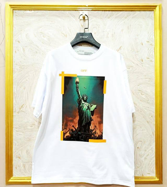 Off-White Inspired White Tee – OWS-80.W Oversized Streetwear